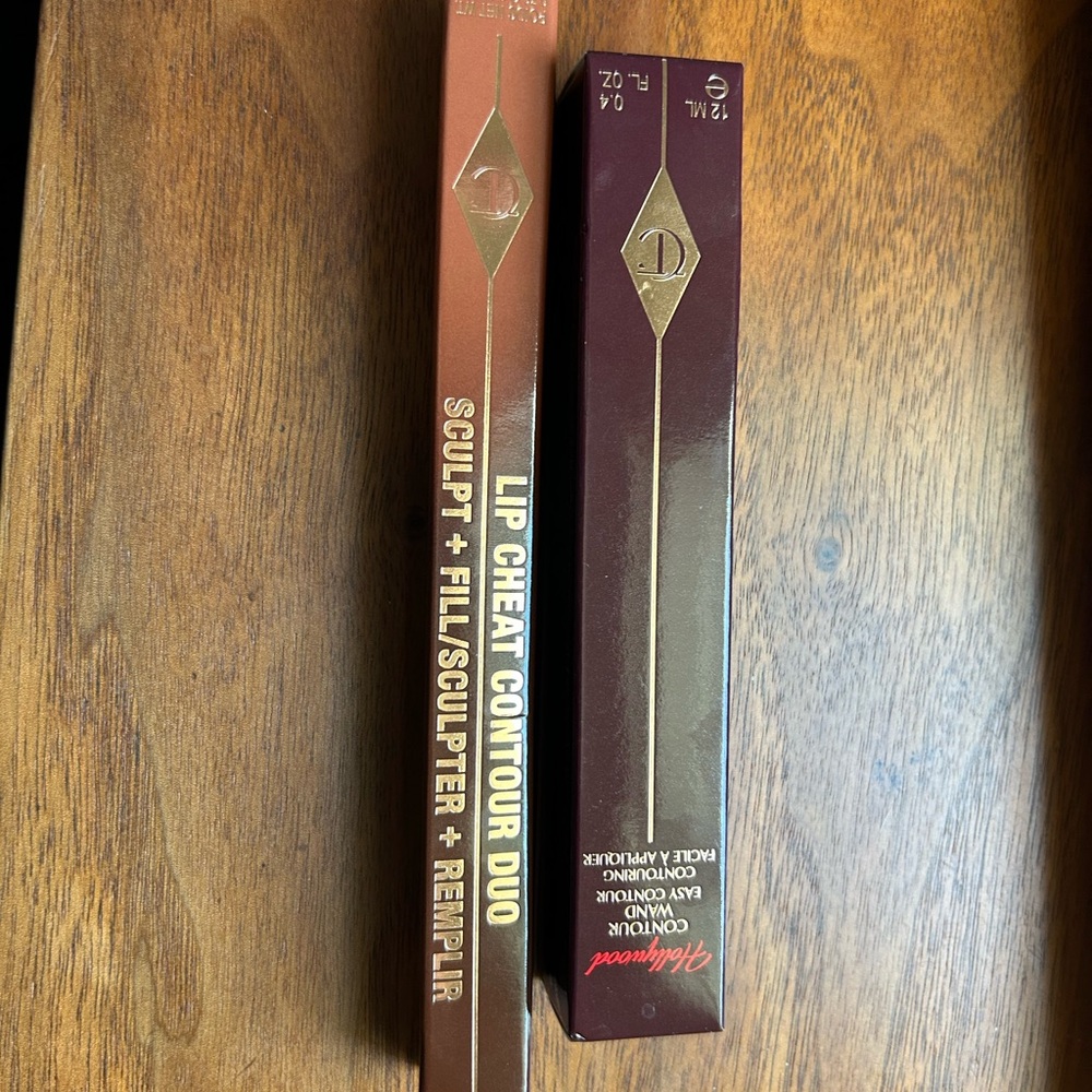 Charlotte Tilbury Lip Cheat Contour Duo in Tan & Contour Wand in Medium NEW